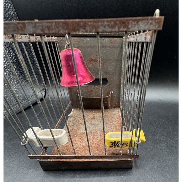 Vtg 1950’s Hartz Mountain Bird Foods Advertising Metal Bird Cage & Accessories ￼ - Picture 16 of 16